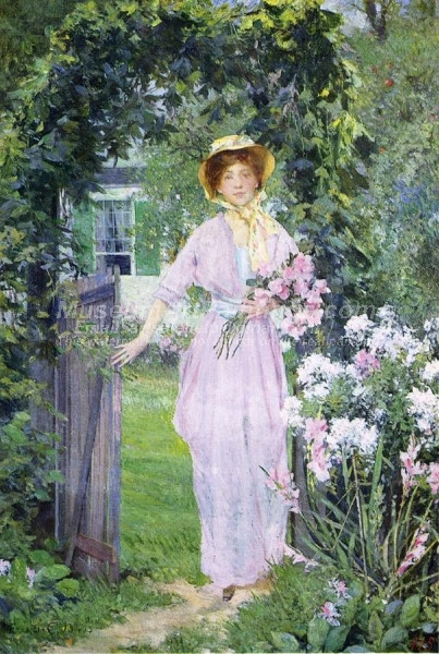 Young Woman in the Garden by Francis Coates Jones