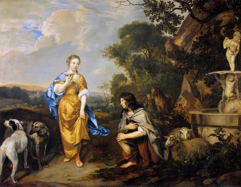 Young couple as Granida and Daifilo