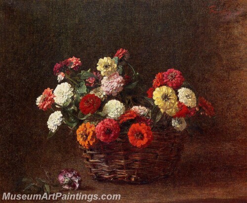 Zinnias Painting