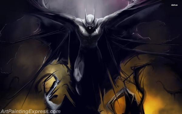 batman cartoon painting canvas prints