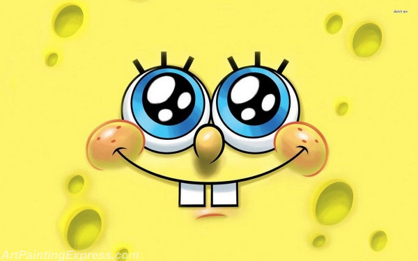 spongebob squarepants cartoon painting canvas prints