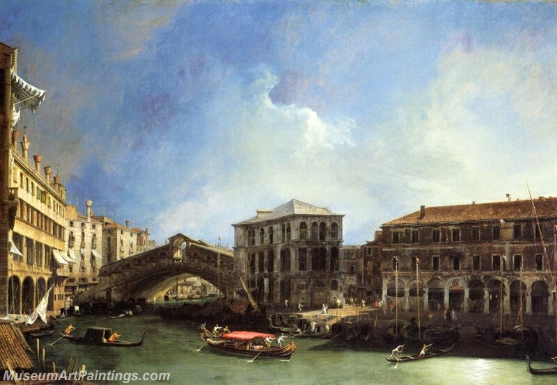 the Rialto Bridge from the North Painting